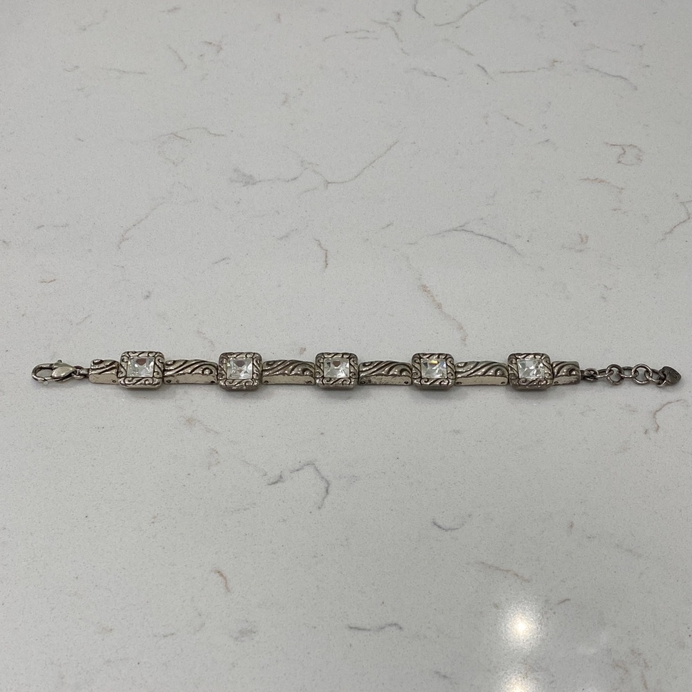 Brighton vintage Silver Bracelet with Crystal Details